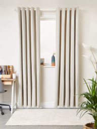 John Lewis Arlo Pair Lined Eyelet Curtains - thumbnail 3