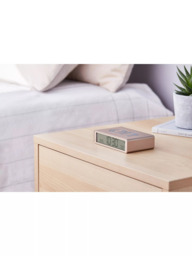 Lexon Flip Classic LCD Digital Alarm Clock, Brushed Gold - thumbnail 4