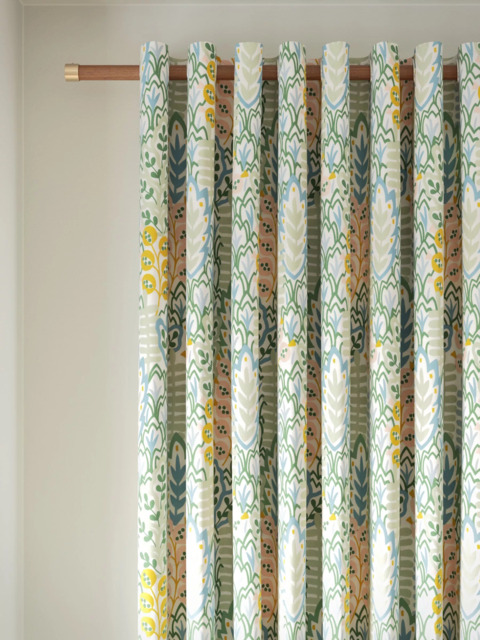 John Lewis Alva Print Pair Blackout/Thermal Lined Eyelet Curtains - image 1