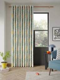 John Lewis Alva Print Pair Blackout/Thermal Lined Eyelet Curtains - thumbnail 3