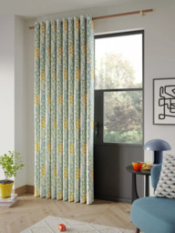 John Lewis Alva Print Pair Blackout/Thermal Lined Eyelet Curtains - thumbnail 4