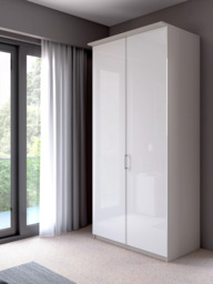 John Lewis Elstra 100cm Wardrobe with Glass Hinged Doors - thumbnail 2