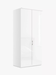 John Lewis Elstra 100cm Wardrobe with Glass Hinged Doors - thumbnail 1