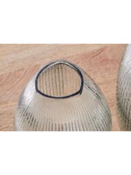 nkuku Linsy Ribbed Glass Vase, H30cm, Clear - thumbnail 4
