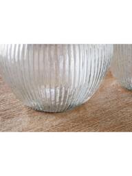 nkuku Linsy Ribbed Glass Vase, H30cm, Clear - thumbnail 5