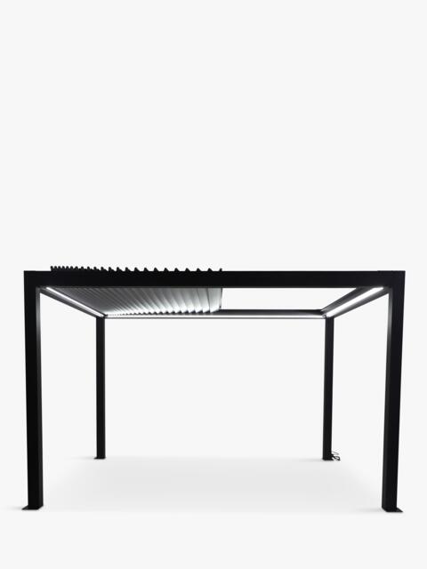 Pacific Abierto LED Light Electric Roof Pergola, 4 x 3m, Anthracite Grey - image 1
