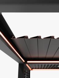 Pacific Abierto LED Light Electric Roof Pergola, 4 x 3m, Anthracite Grey - thumbnail 4