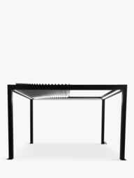 Pacific Abierto LED Light Electric Roof Pergola, 4 x 3m, Anthracite Grey