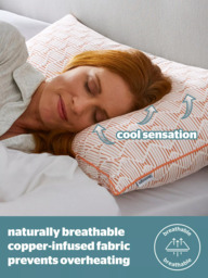 Silentnight Restore Cooling Copper Pillow, Medium/Firm - thumbnail 5