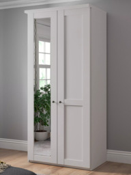 John Lewis Marlow 100cm Hinged Wardrobe with Left Mirror - thumbnail 3