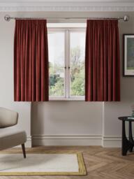 John Lewis Matte Velvet Pair Blackout Lined Pencil Pleat Curtains - thumbnail 5