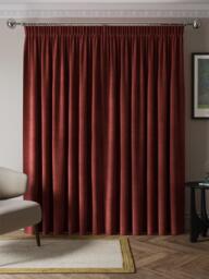 John Lewis Matte Velvet Pair Blackout Lined Pencil Pleat Curtains - thumbnail 4