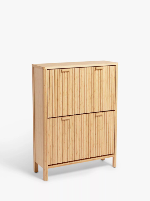 John Lewis Slatted Bamboo Shoe Cabinet, 2 Tier - image 1