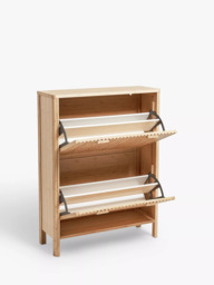 John Lewis Slatted Bamboo Shoe Cabinet, 2 Tier - thumbnail 4