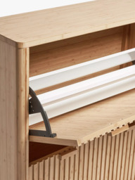 John Lewis Slatted Bamboo Shoe Cabinet, 2 Tier - thumbnail 5