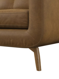 John Lewis Barbican LHF Chaise Leather Sofa, Light Leg - thumbnail 6