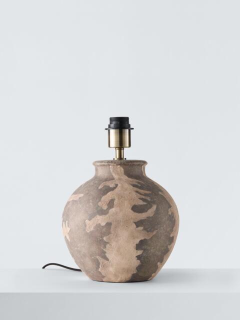 John Lewis Ives Terracotta Lamp Base, Cream/Grey - image 1
