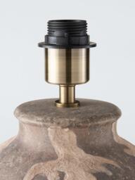John Lewis Ives Terracotta Lamp Base, Cream/Grey - thumbnail 3
