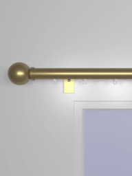 John Lewis Select Curl Gliding Curtain Pole with Ball Finial, Wall Fix, Dia.30mm - thumbnail 3
