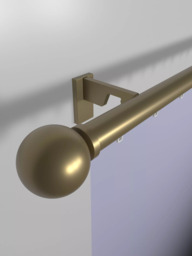 John Lewis Select Curl Gliding Curtain Pole with Ball Finial, Wall Fix, Dia.30mm - thumbnail 4