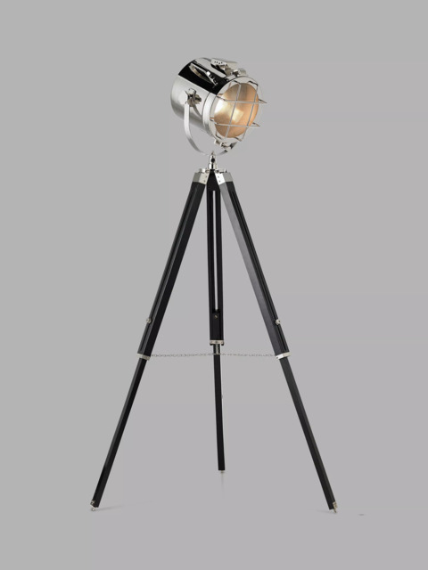 Bay Lighting Waterside Tripod Floor Lamp, Polished Nickel/Black - image 1