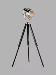 Bay Lighting Waterside Tripod Floor Lamp, Polished Nickel/Black - thumbnail 2