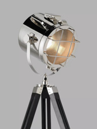 Bay Lighting Waterside Tripod Floor Lamp, Polished Nickel/Black - thumbnail 3