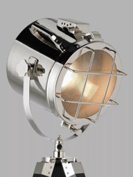 Bay Lighting Waterside Tripod Floor Lamp, Polished Nickel/Black - thumbnail 4