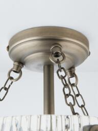 John Lewis Fulbrook Glass Shade Semi Flush Ceiling Light, Clear - thumbnail 4