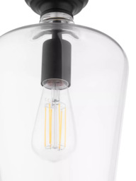 Laura Ashley Ockley Semi-Flush Ceiling Light, Black - thumbnail 6