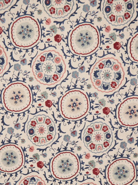 John Lewis Keya Suzani Made to Measure Curtains or Roman Blind, Red/Blue - image 1