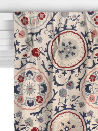 John Lewis Keya Suzani Made to Measure Curtains or Roman Blind, Red/Blue - thumbnail 5