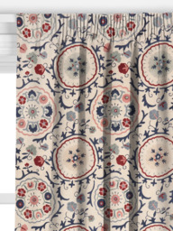 John Lewis Keya Suzani Made to Measure Curtains or Roman Blind, Red/Blue - thumbnail 2