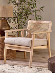 Nkuku Atri Occasional Armchair, Natural - thumbnail 1