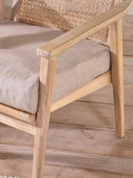 Nkuku Atri Occasional Armchair, Natural - thumbnail 3