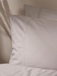 Truly Satin Stitch Bamboo Bedding, Dove Grey - thumbnail 1