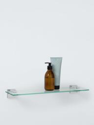 John Lewis Prism Bathroom Shelf, Glass/Chrome - thumbnail 4
