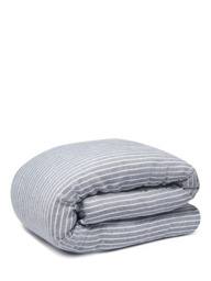 Bedfolk 100% Linen Stripe Bedding, Blue/White - thumbnail 3