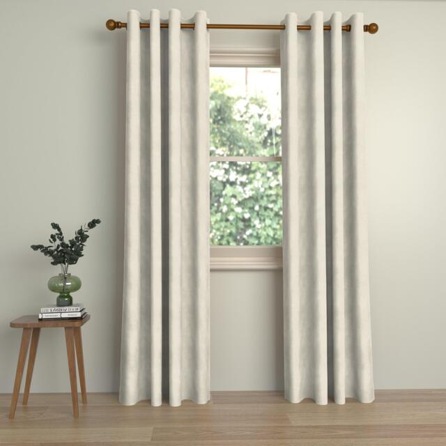 John Lewis Velvet Pair Lined Eyelet Curtains - image 1