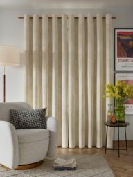 John Lewis Velvet Pair Lined Eyelet Curtains - thumbnail 3