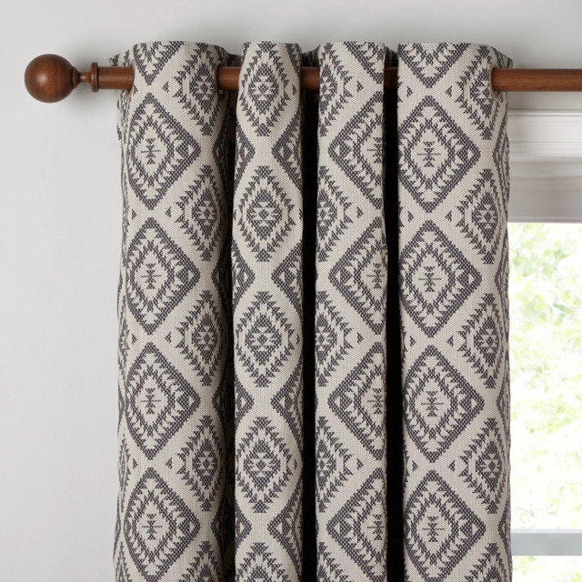John Lewis Native Weave Pair Lined Eyelet Curtains - image 1