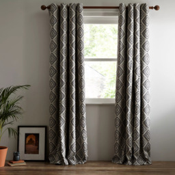 John Lewis Native Weave Pair Lined Eyelet Curtains - thumbnail 3