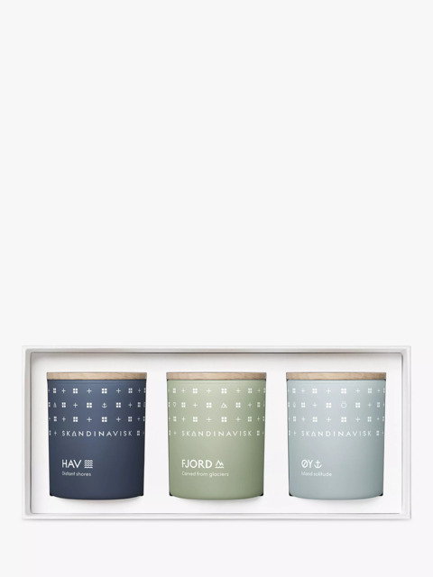 SKANDINAVISK Escape Mini Trio Scented Candles Gift Set, 3 x 65g - image 1