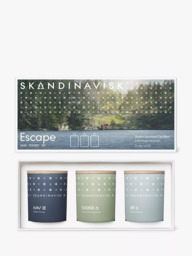 SKANDINAVISK Escape Mini Trio Scented Candles Gift Set, 3 x 65g - thumbnail 2