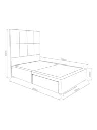 Hypnos Non-Sprung Upholstered 2 Drawer Divan Base, Small Double - thumbnail 4