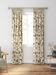 Clarke & Clarke Sizergh Made to Measure Curtains or Roman Blind, Blush/Sage - thumbnail 3