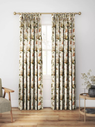 Clarke & Clarke Sizergh Made to Measure Curtains or Roman Blind, Blush/Sage - thumbnail 5
