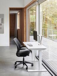 Humanscale E Float Go Desk, White - thumbnail 2