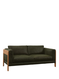 John Lewis Nest Large 3 Seater Leather Sofa, Light Leg - thumbnail 1