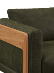 John Lewis Nest Large 3 Seater Leather Sofa, Light Leg - thumbnail 6